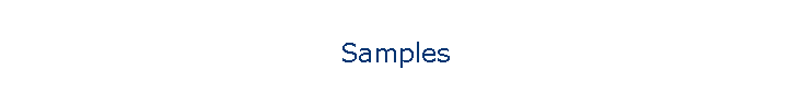 Samples